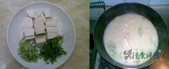 鱼骨头豆腐汤的做法