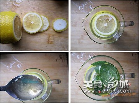 薄荷柠檬水的做法