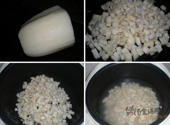 红豆糯藕粥的做法