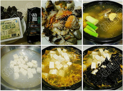 紫菜豆腐螃蟹汤的做法
