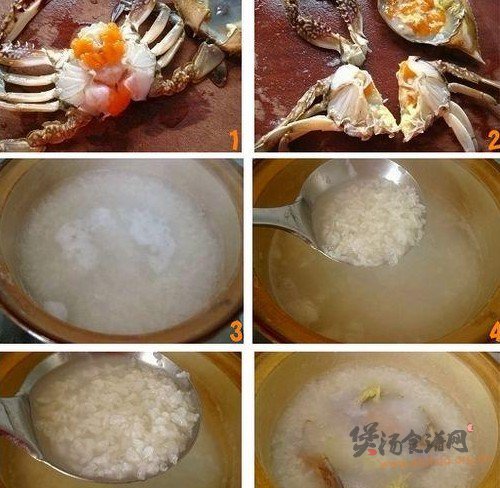 鲜美蟹粥的做法