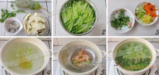萝卜丝豆腐汤的做法