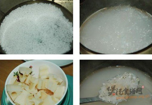 莲藕糯米粥的做法