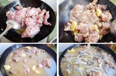 鲜蘑土豆炖兔肉的做法