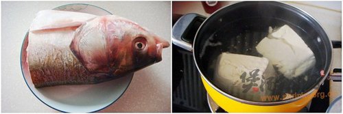 铁锅鱼头炖豆腐的做法