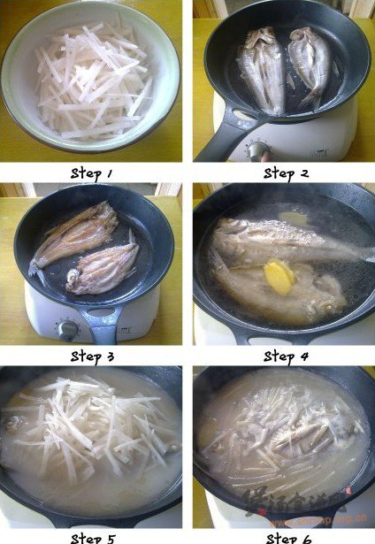 润肺止咳的鲜鱼萝卜汤的做法