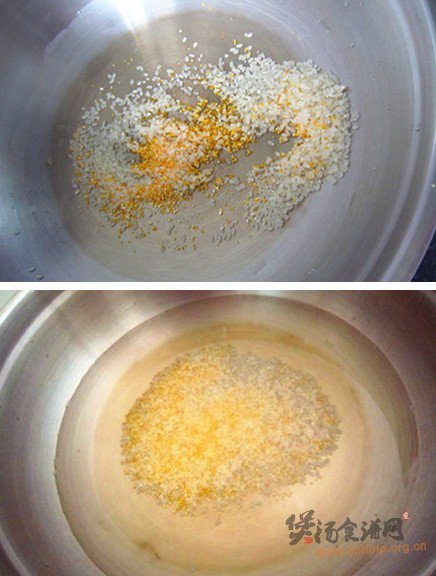 紫薯米片粥的做法