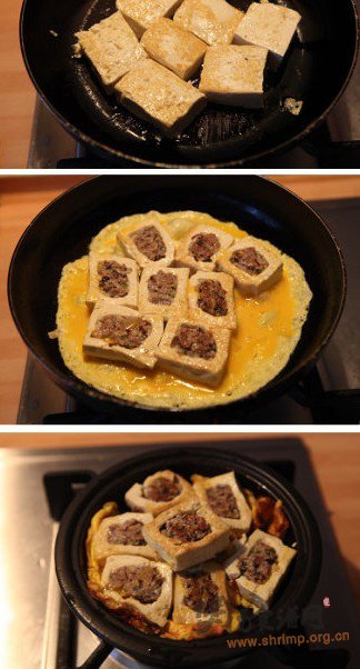 香菇猪肉酿豆腐煲的做法