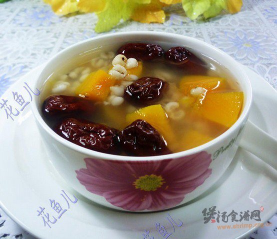 薏米仁红枣南瓜甜汤的做法