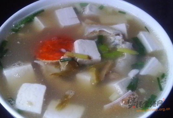蟹壳豆腐汤的做法