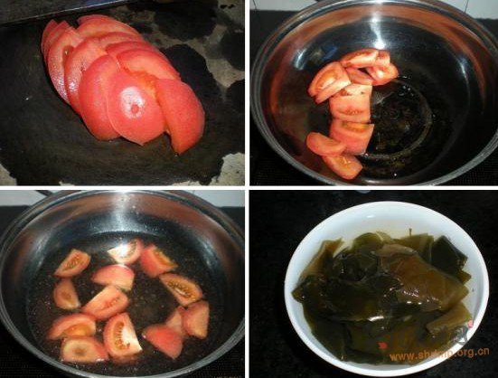 西红柿海带汤的做法