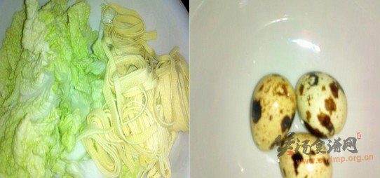 白菜千张鹌鹑蛋汤的做法