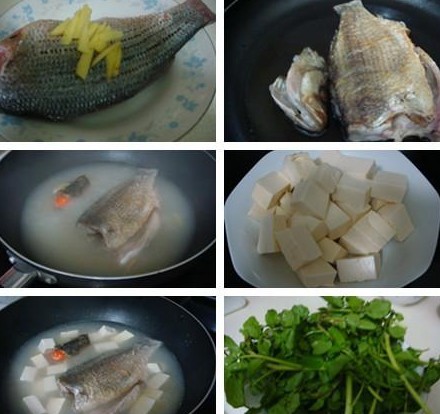 西洋菜豆腐煲鱼汤的做法