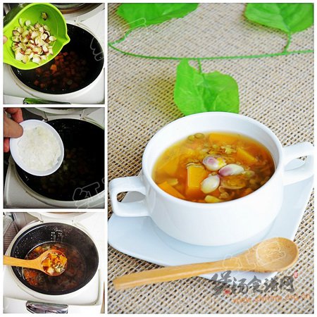 南瓜百合绿豆汤的做法