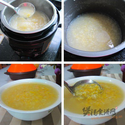 玉米糯米粥的做法
