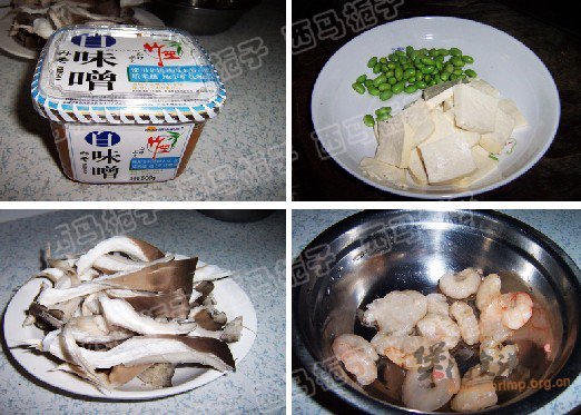 海鲜豆腐味增汤的做法