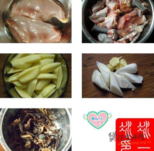 榛蘑土豆炖小鸡的做法