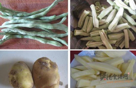 家常土豆炖豆角的做法