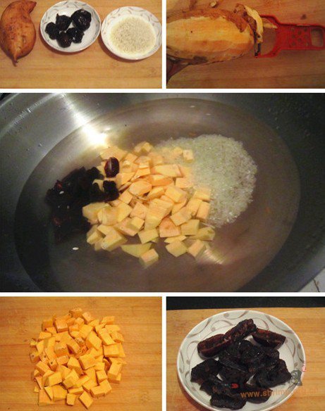 地瓜蜜枣粥的做法
