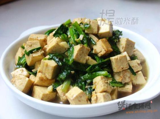 油麦菜炖豆腐的做法