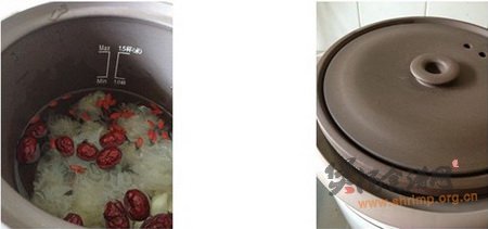 银耳百合红枣枸杞汤的做法