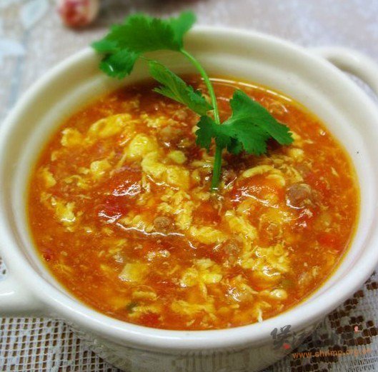 香浓柿子鸡蛋汤的做法