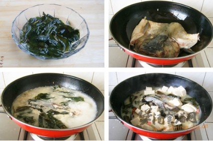 鳙鱼头海带汤的做法