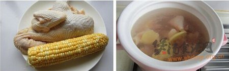 玉米莲子炖土鸡的做法
