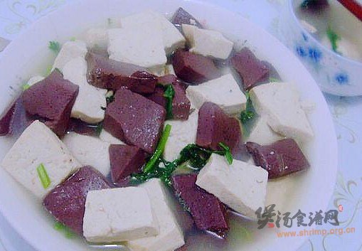 羊血豆腐汤的做法