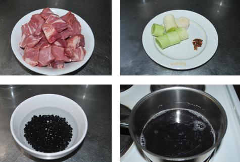 黑豆炖夹心肉的做法