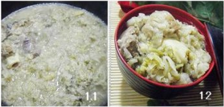浓汤大骨炖酸菜的做法