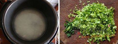 清香生菜粥的做法