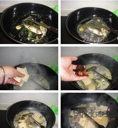 鲫鱼炖鱼豆腐汤的做法