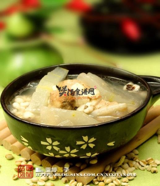 薏米冬瓜芡实猪骨汤的做法