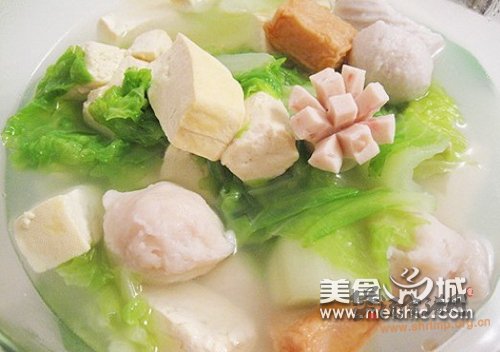 (图)白菜豆腐汤的做法