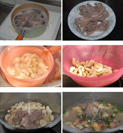 菱角猪骨汤的做法