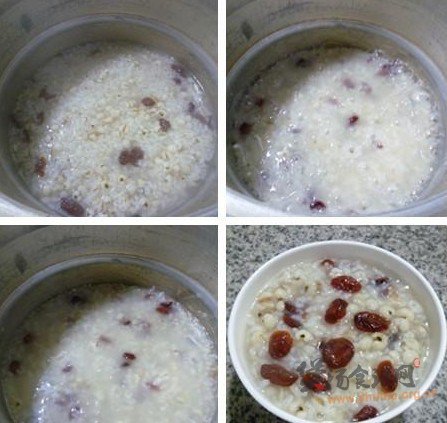 薏米仁蔓越莓大米粥的做法