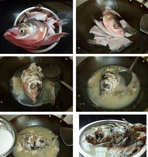 奶香鱼头汤的做法