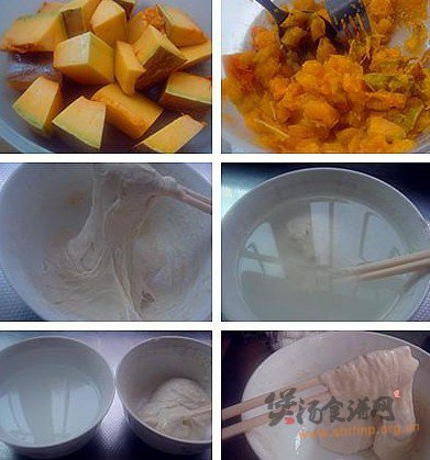南瓜疙瘩拌汤的做法