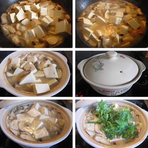 沙锅海鲜豆腐煲的做法