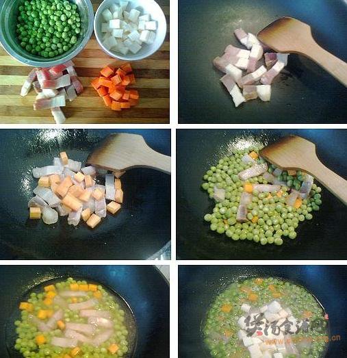 彩蔬炖咸肉的做法