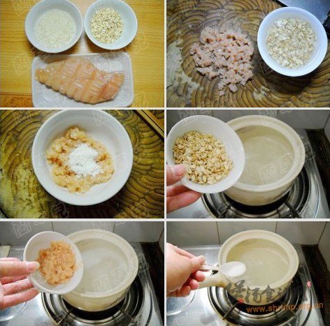 鸡蓉燕麦粥的做法