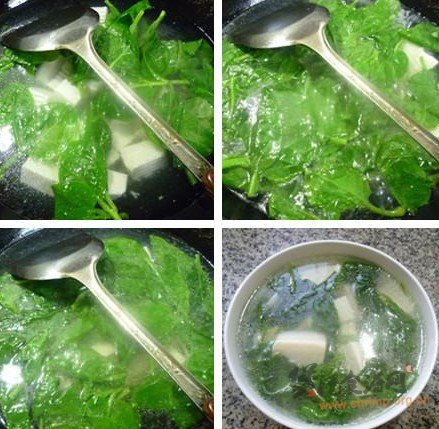 木耳菜豆腐汤的做法
