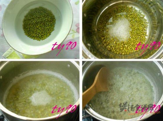 奶香绿豆米粥的做法