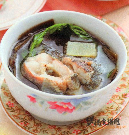 海带西洋菜黑鱼汤的做法