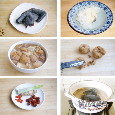 猴头菇银耳乌鸡汤的做法