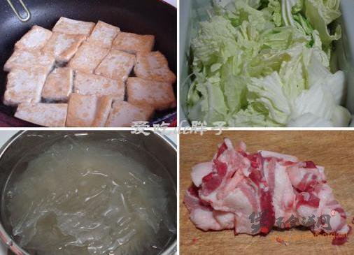 猪肉白菜豆腐炖粉皮的做法