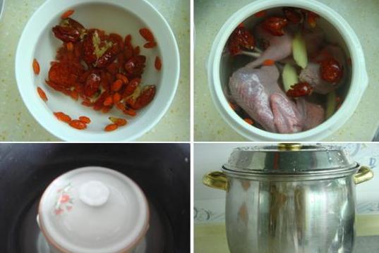 红枣枸杞炖鹌鹑的做法