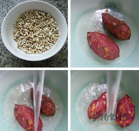红小豆薏米仁红薯甜汤的做法