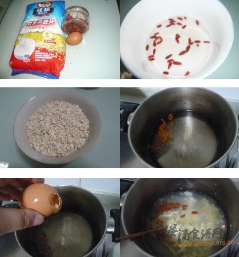 鸡蛋麦片粥的做法